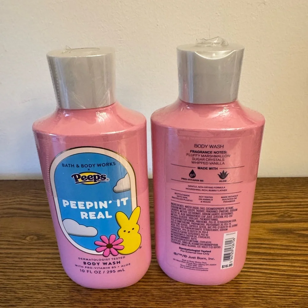 NEW Bath & Body Works x PEEPS Peepin' It Real Body Wash Set
